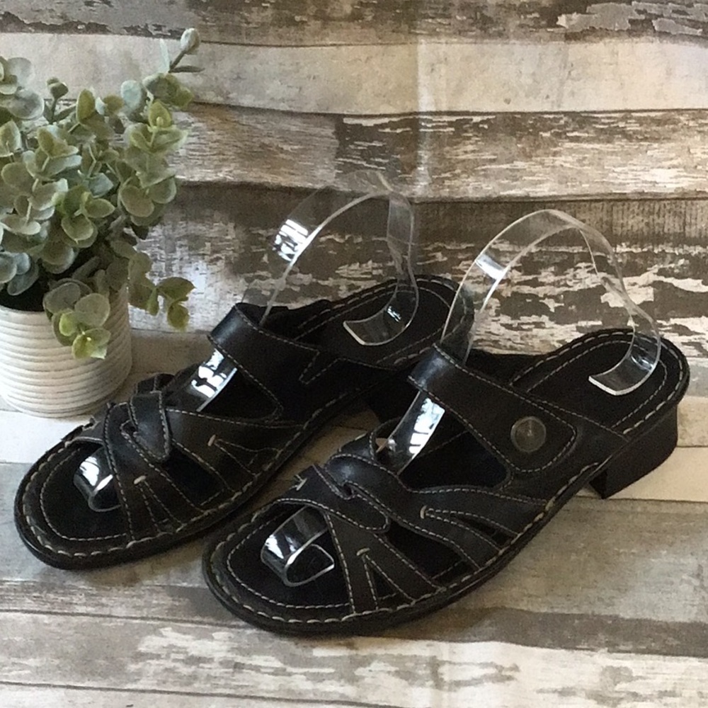 Josef Seibel Black Sandals Sz 40